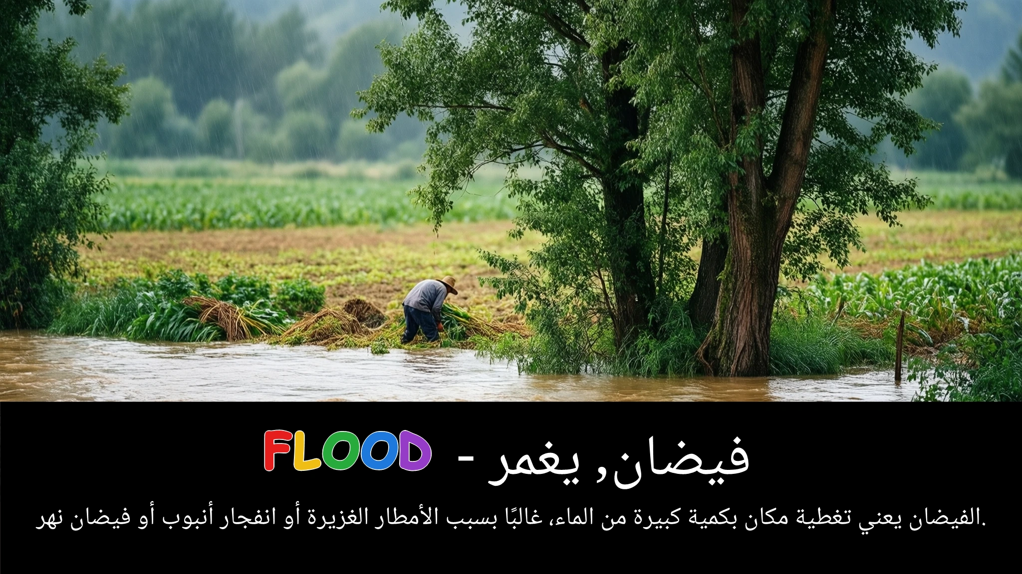Arabic Illustration for flood
